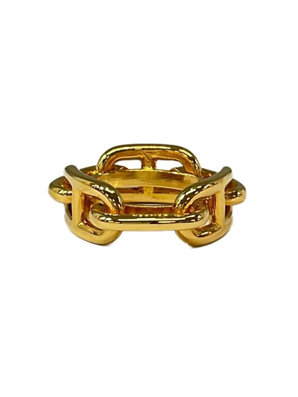 Hermes Scarf Ring Chaine D'ancre Gold